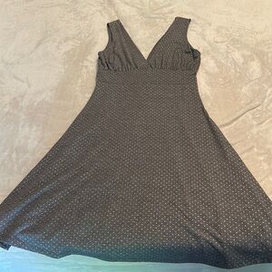 Grey and Silver Medium Polka dot Dress